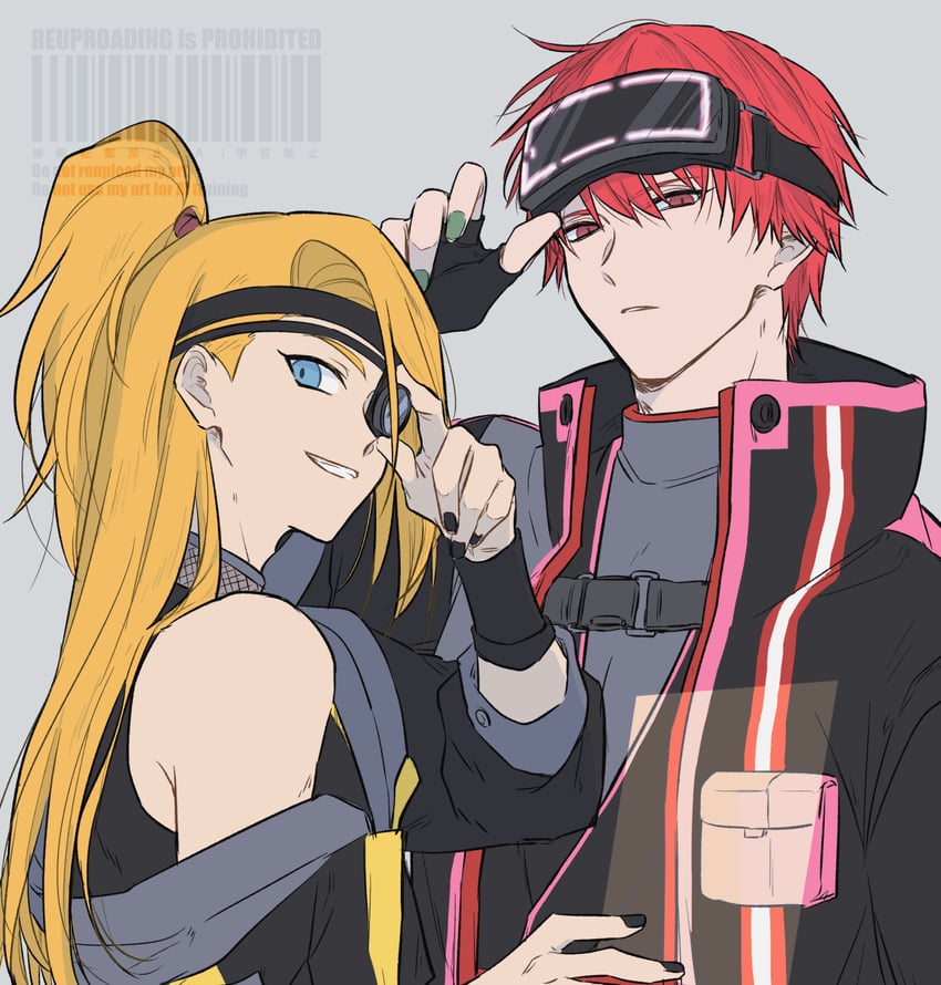 deidara and sasori (naruto and 1 more) drawn by hayamin35
