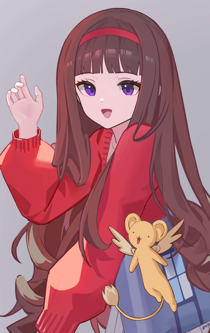 kero and daidouji tomoyo (cardcaptor sakura) drawn by ai_dongdong