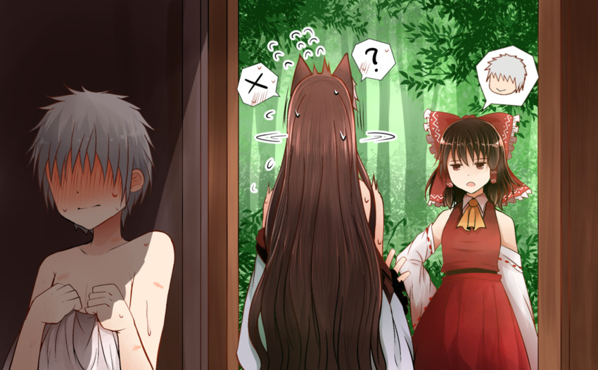 hakurei reimu and imaizumi kagerou (touhou) drawn by arano_oki