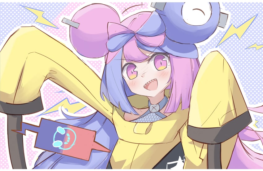 iono, rotom, and rotom phone (pokemon and 1 more) drawn by nalphanne