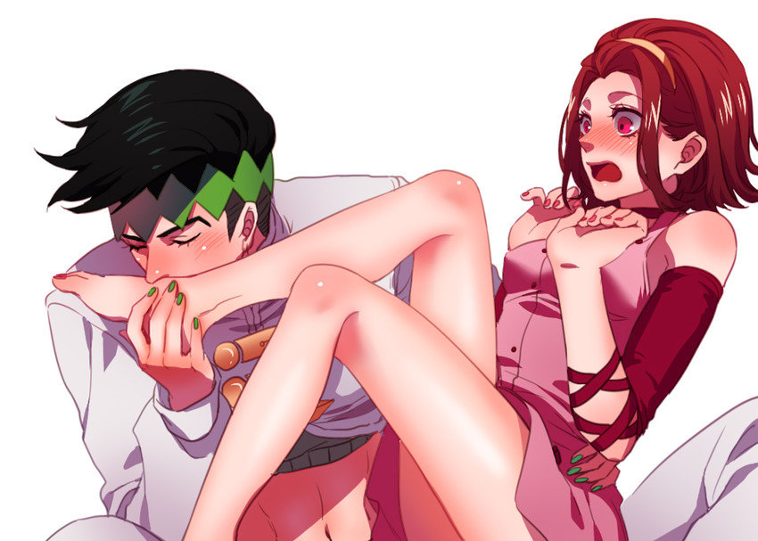 kishibe rohan and sugimoto reimi (jojo no kimyou na bouken and 1 more) drawn by noriuma