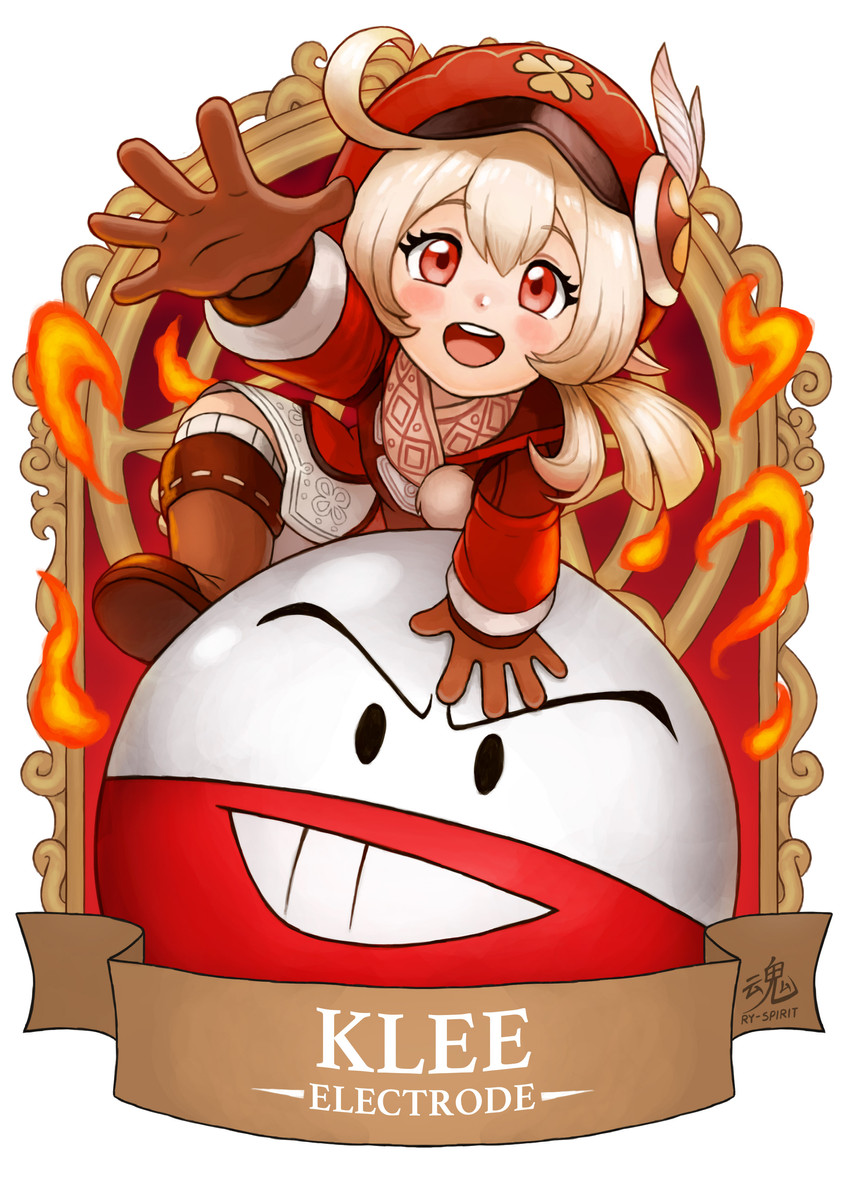 klee and electrode (pokemon and 1 more) drawn by ry-spirit
