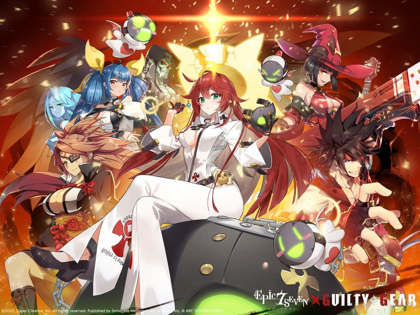 dizzy, baiken, jack-o' valentine, sol badguy, i-no, and 4 more (guilty gear and 3 more)