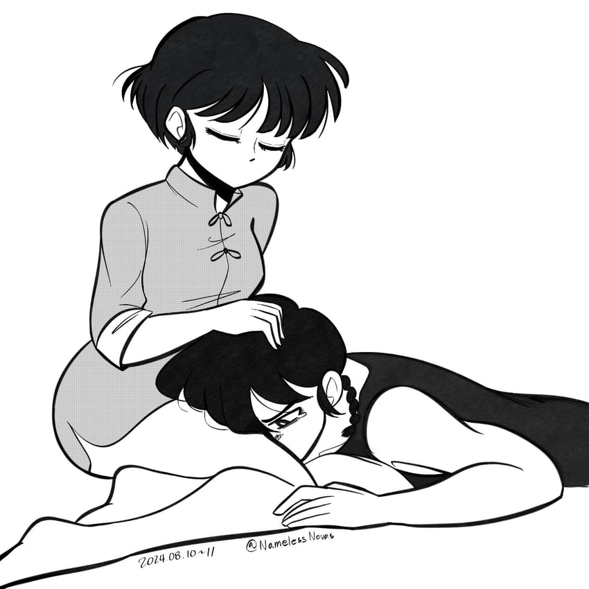 tendou akane and saotome ranma (ranma 1/2) drawn by namelessnovas