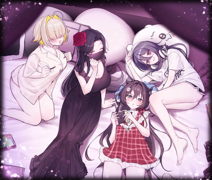 elegg, maiden, exia, and trony (goddess of victory: nikke) drawn by kumo_tabetai