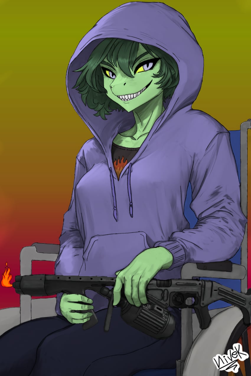 olivia halford (i wani hug that gator!) drawn by kevio_nivek