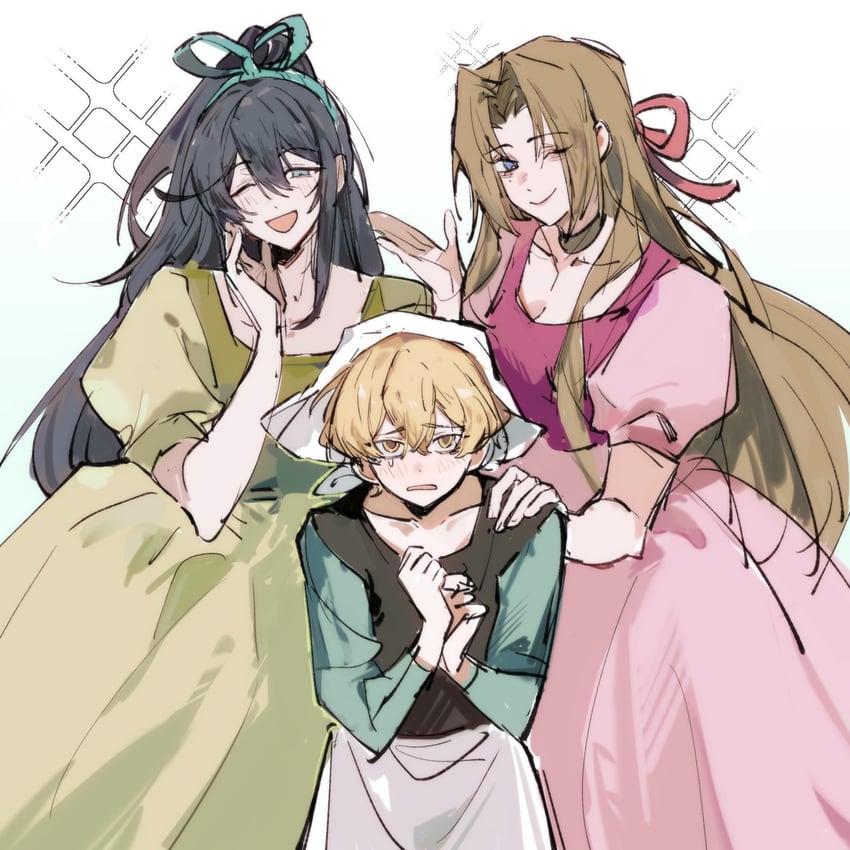 sinclair, hong lu, rodion, cinderella, drizella tremaine, and 1 more (project moon and 2 more) drawn by jingshenhuanghu