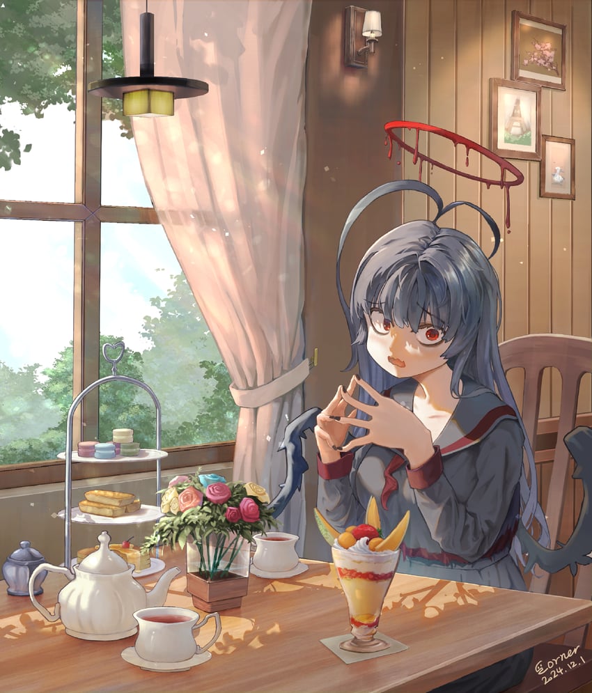 tsurugi (blue archive) drawn by goddessraphael