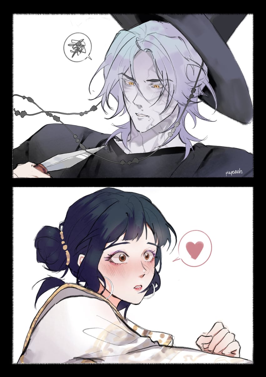 zoey and mystery (kpop demon hunters) drawn by plapeach_v2