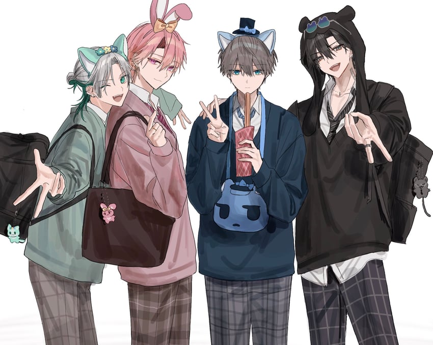 mare, ayame, chisa, and hiyori (original) drawn by huzurina_suruba