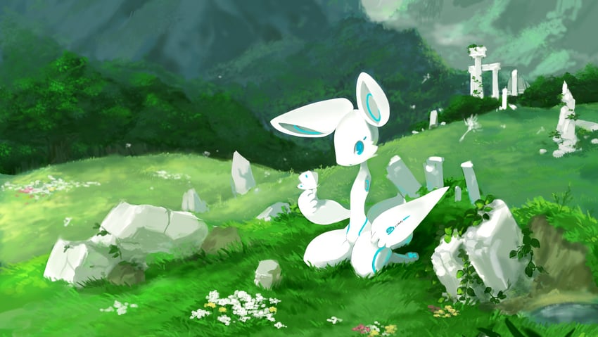 cloud the robot fox (original and 1 more) drawn by tyson_tan