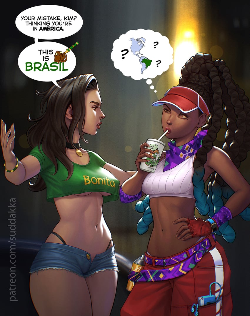 laura matsuda and kimberly jackson (street fighter and 4 more) drawn by suddakka