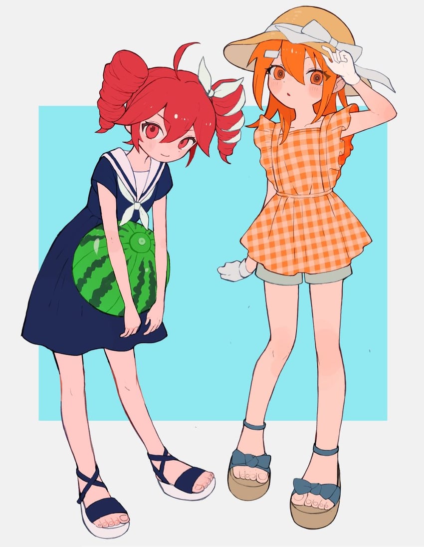 kasane teto and adachi rei (utau and 2 more) drawn by s1ho_(ukiy0u0)