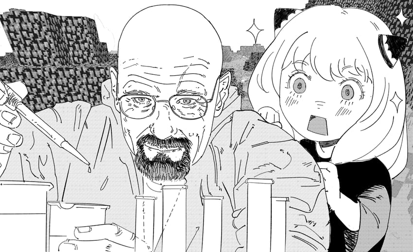 anya and walter white (spy x family and 2 more) drawn by xyanaid