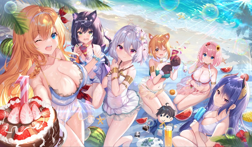 karyl, kokkoro, pecorine, yui, yuuki, and 2 more (princess connect!) drawn by shanguier