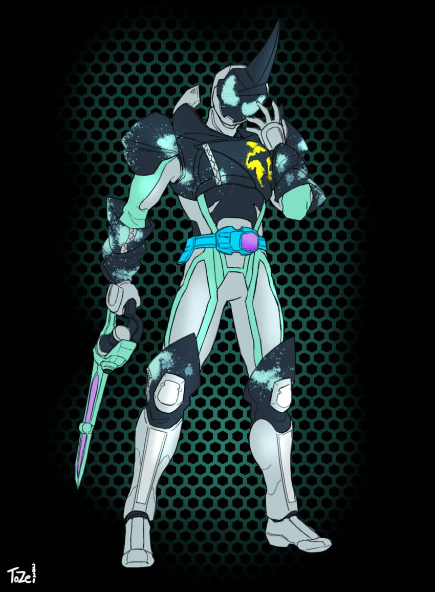 kamen rider evil (kamen rider and 1 more) drawn by to_ze