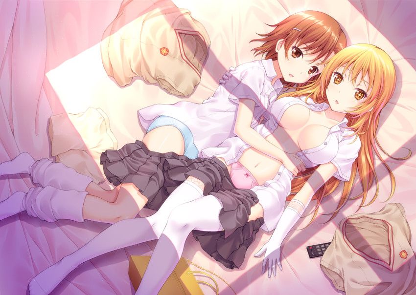 misaka mikoto and shokuhou misaki (toaru majutsu no index and 1 more) drawn by uehara_yukihiko