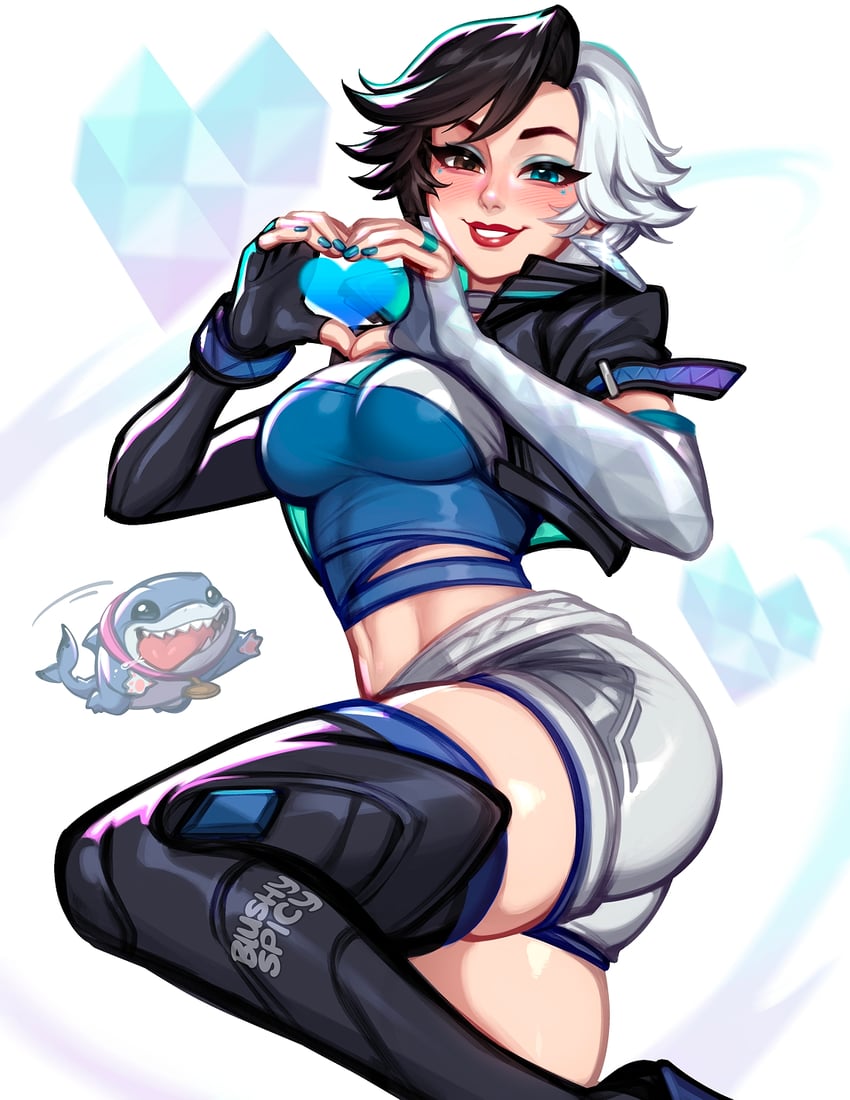 luna snow and jeff the land shark (marvel and 1 more) drawn by blushyspicy