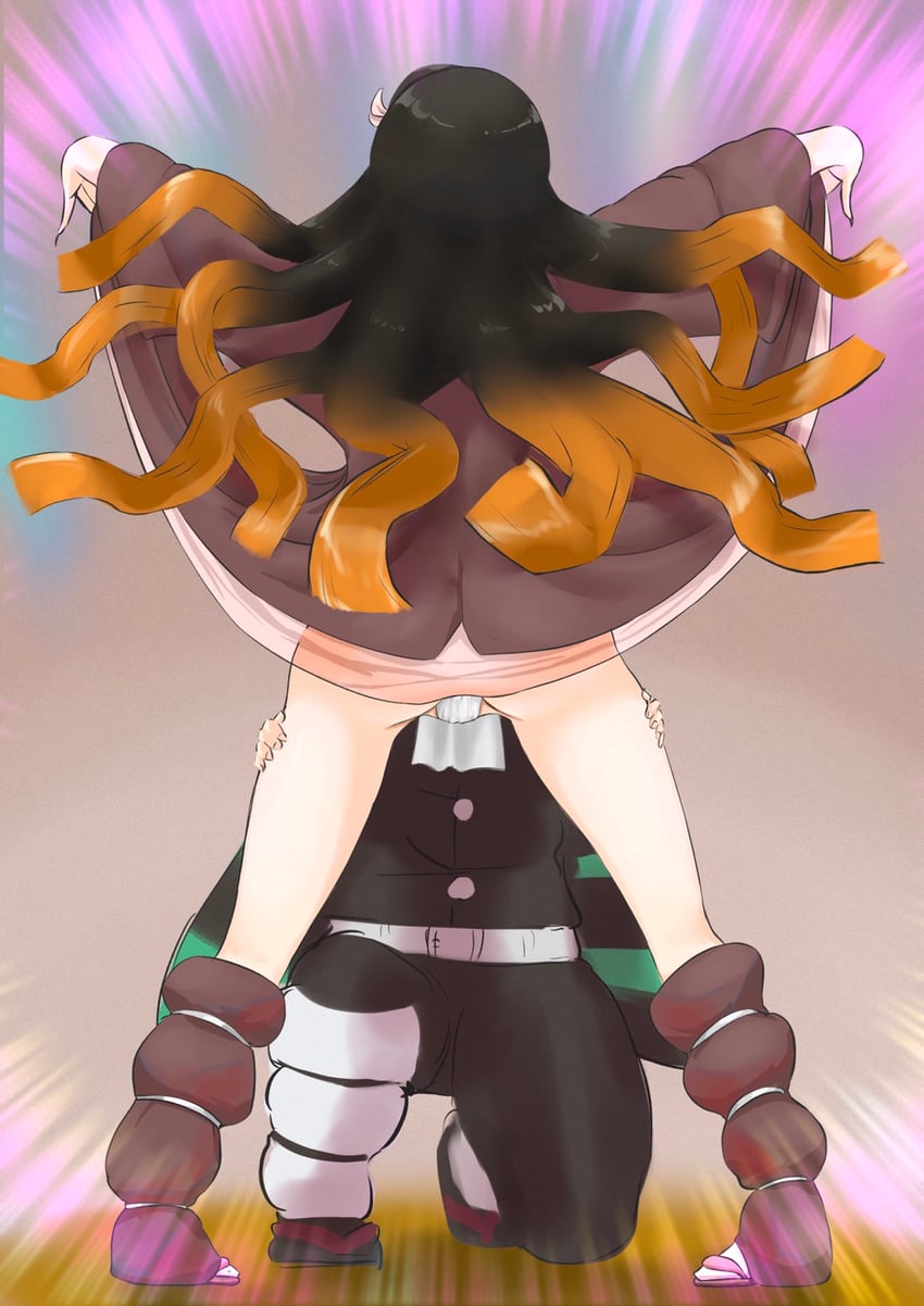 kamado nezuko and kamado tanjirou (kimetsu no yaiba) drawn by microsd_(pibo)