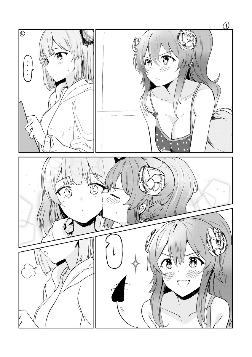yoshida yuuko and chiyoda momo (machikado mazoku) drawn by dinsoreprong64