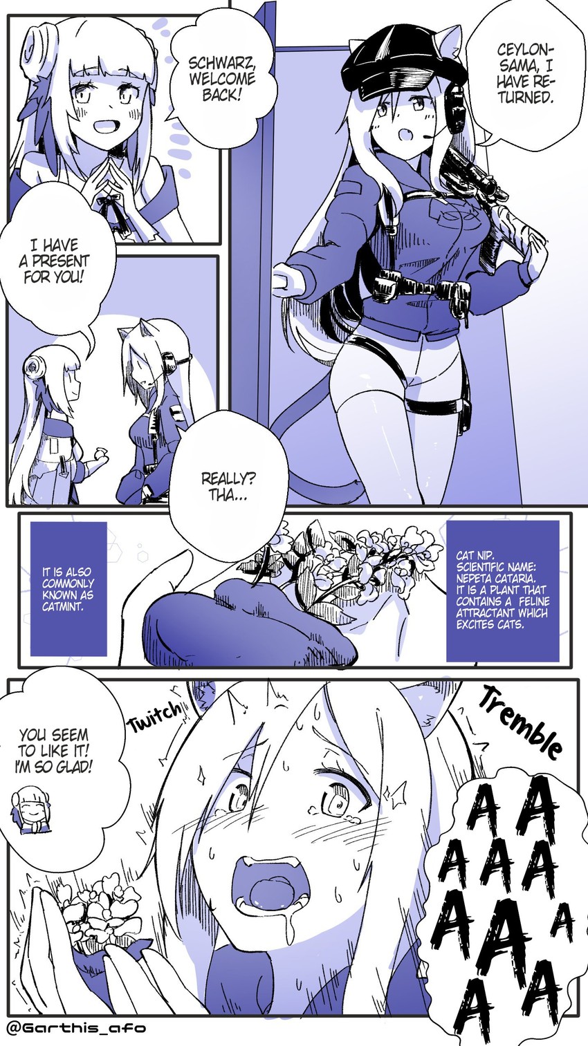 schwarz and ceylon (arknights) drawn by a.f.o