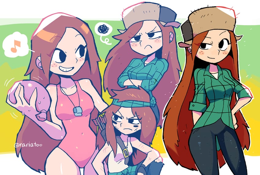 wendy corduroy (gravity falls) drawn by rariatto_(ganguri)