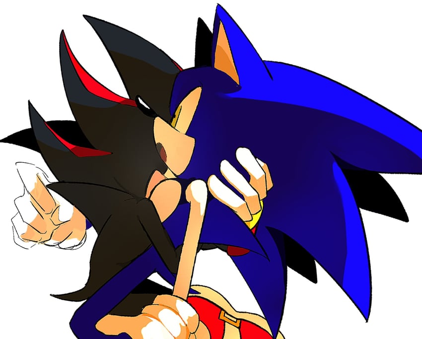 sonic the hedgehog and shadow the hedgehog (sonic) drawn by acidki6