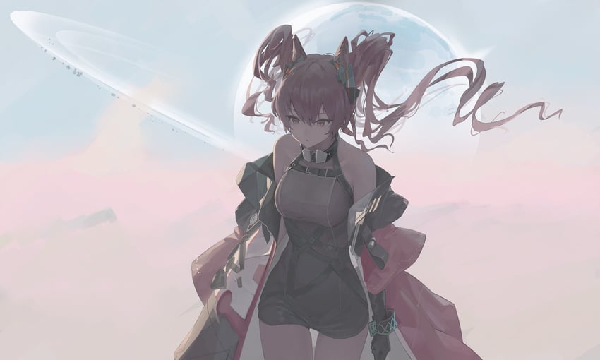 angelina and gilberta (arknights and 1 more) drawn by 0dd