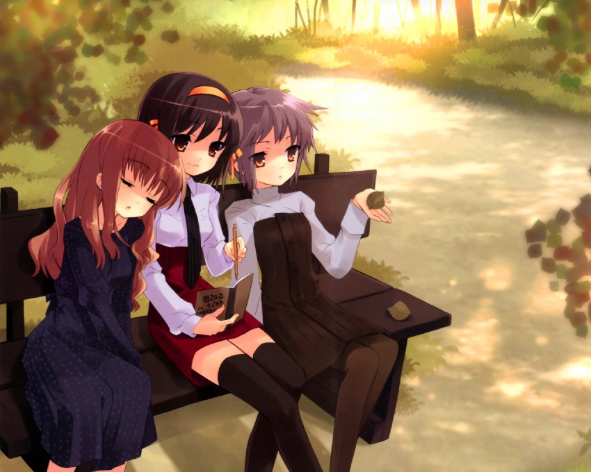 suzumiya haruhi, nagato yuki, and asahina mikuru (suzumiya haruhi no yuuutsu) drawn by ito_noizi