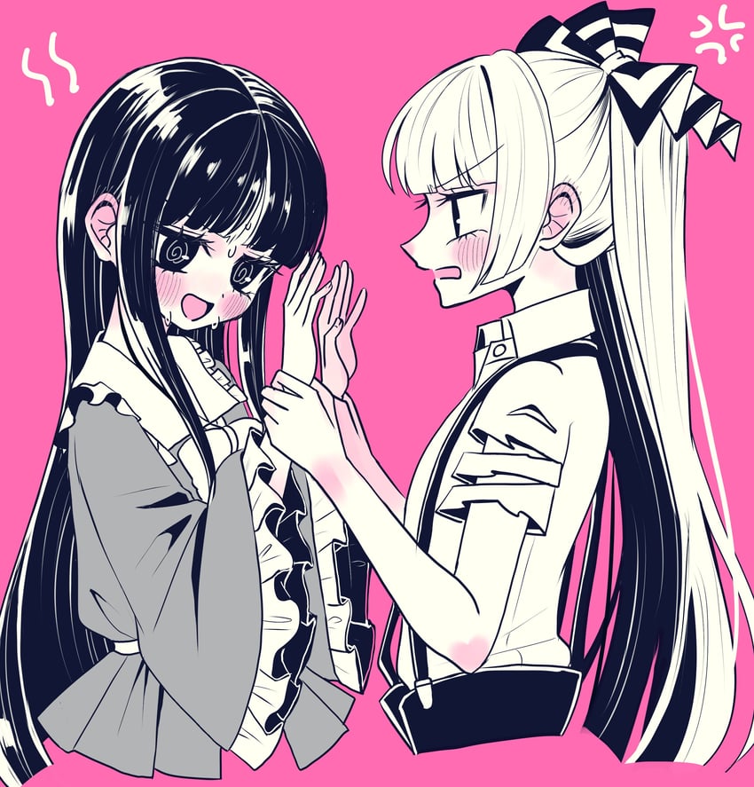 fujiwara no mokou and houraisan kaguya (touhou) drawn by ta_mi_01000