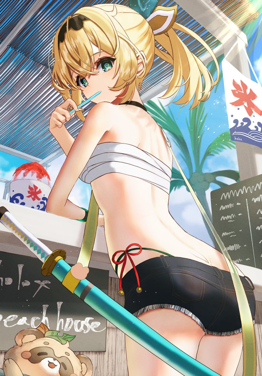 kazama iroha and pokobee (hololive) drawn by inari_(ambercrown)