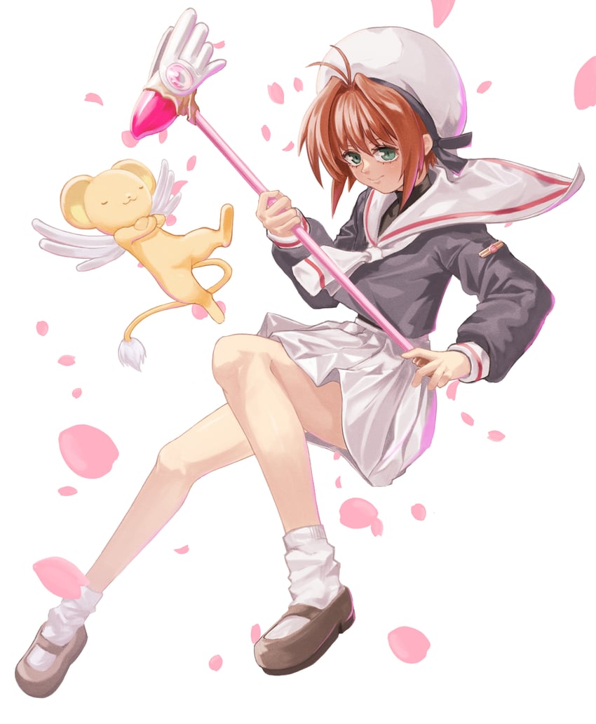 kinomoto sakura and kero (cardcaptor sakura) drawn by meguri_gatari