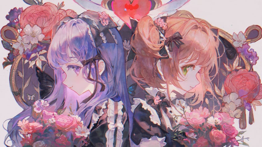 kinomoto sakura and daidouji tomoyo (cardcaptor sakura) drawn by maccha_(mochancc)