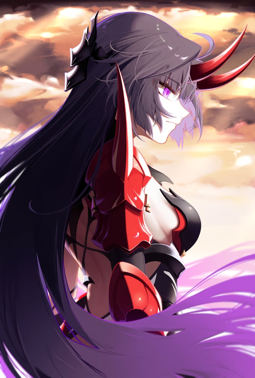 raiden mei (honkai and 1 more) drawn by yunomi_(yunomi_hs)