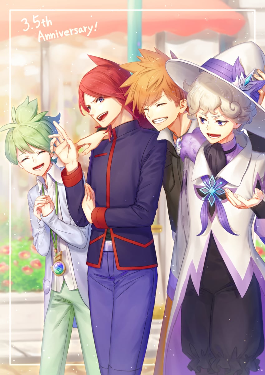 blue oak, silver, wally, and bede (pokemon and 3 more) drawn by noshigi_(nosi_gi)