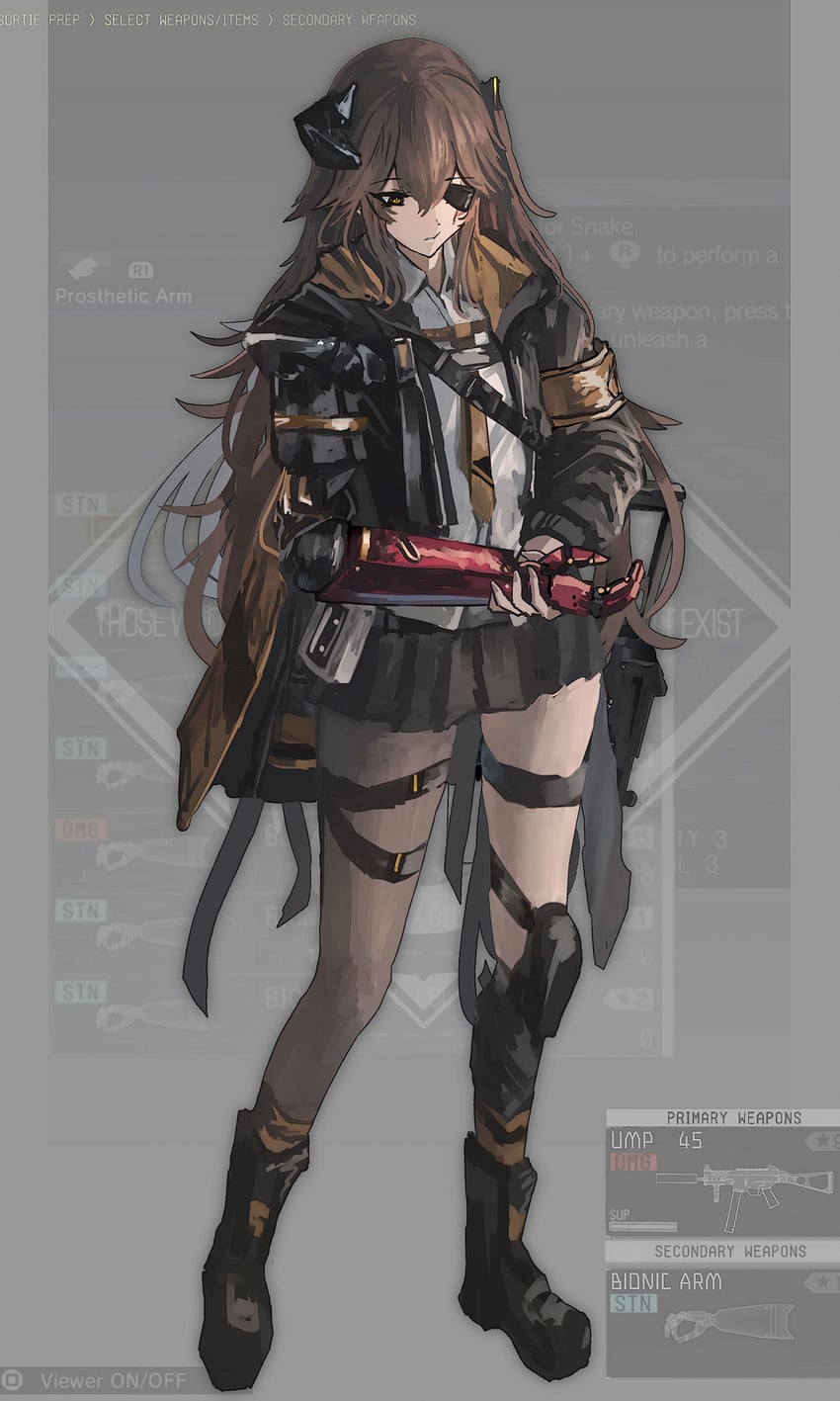 ump45 (girls' frontline and 2 more) drawn by haguruma_c