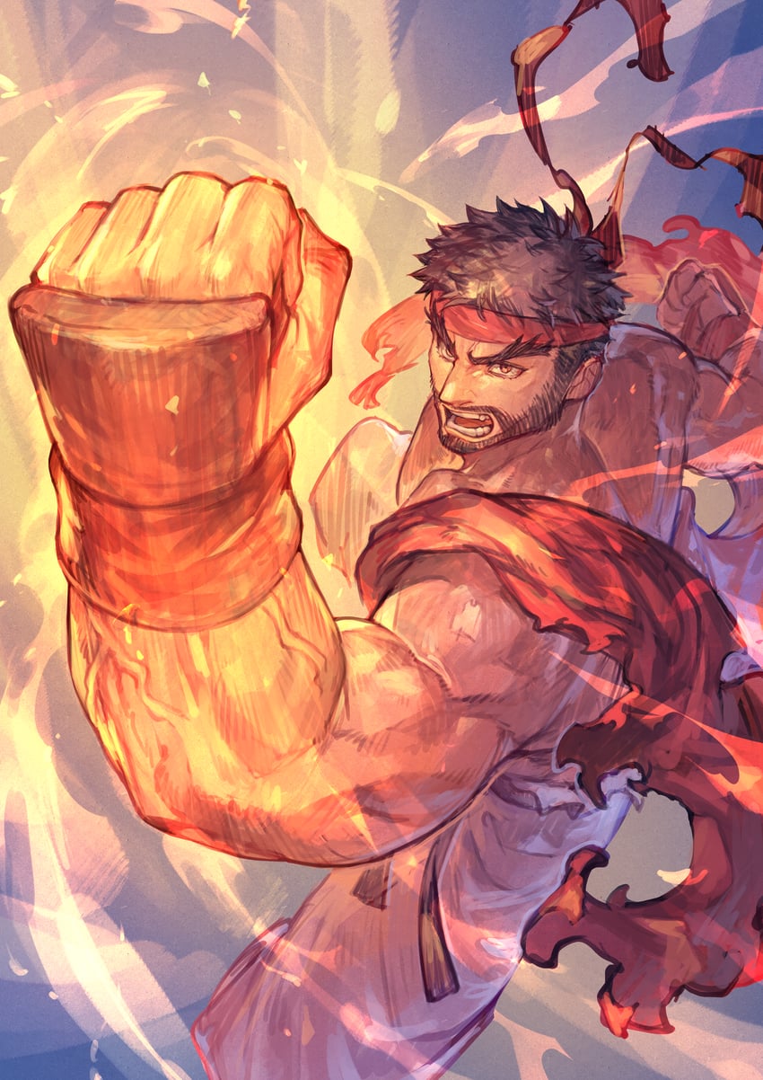 ryu (street fighter and 1 more) drawn by tapioka_chaso