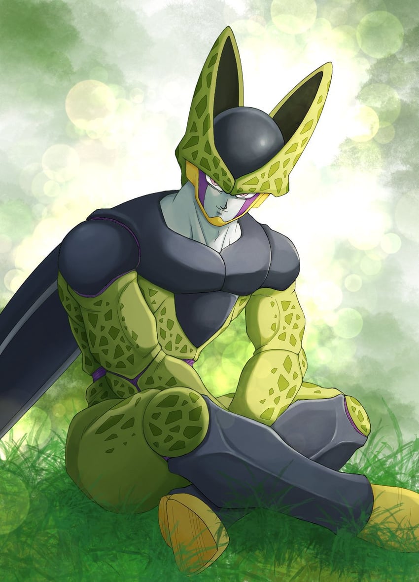 cell and perfect cell (dragon ball and 1 more) drawn by takumi1230g
