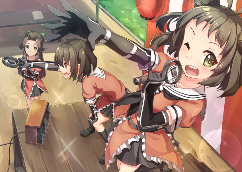 sendai, naka, and jintsuu (kantai collection) drawn by shinonome_haru