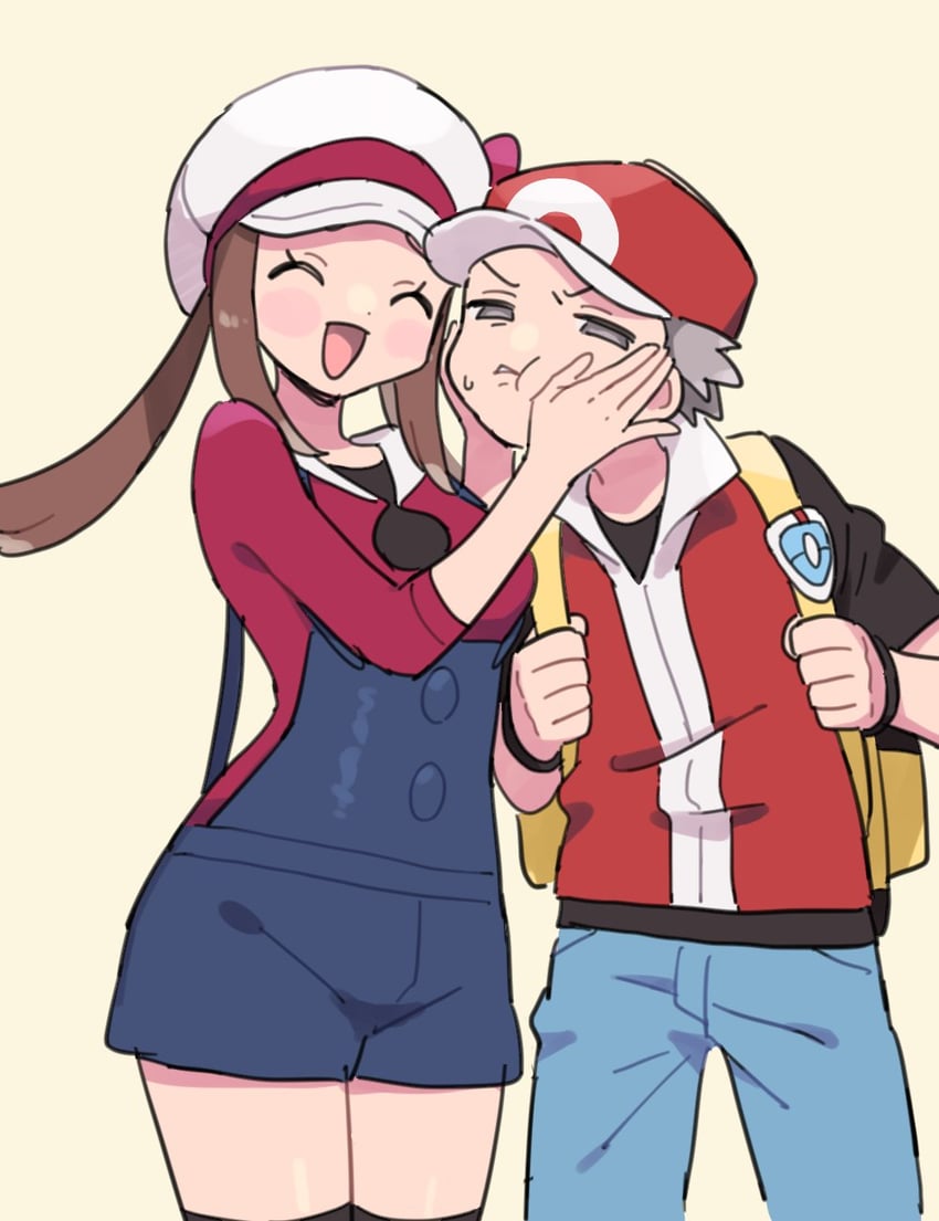 red and lyra (pokemon and 1 more) drawn by pumpkinpan