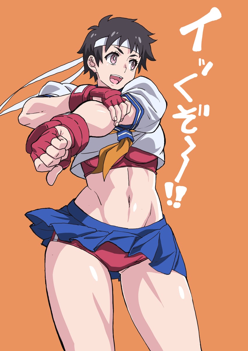 kasugano sakura (street fighter) drawn by makinaru