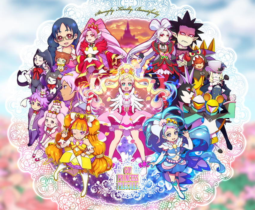 amanogawa kirara, haruno haruka, kaidou minami, cure twinkle, akagi towa, and 16 more (precure and 1 more) drawn by haidoro