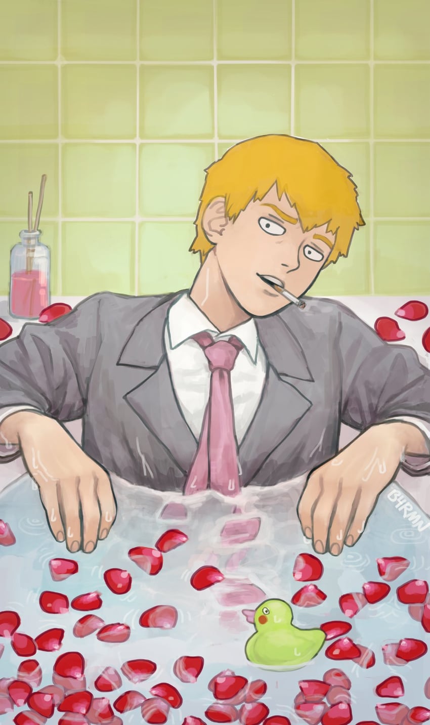 reigen arataka and ekubo (mob psycho 100) drawn by b4rmn