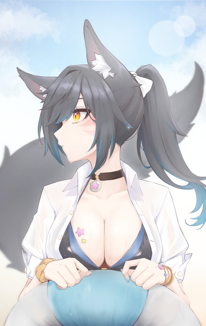 rokuo and qttsix (indie virtual youtuber) drawn by a9_(repainter)