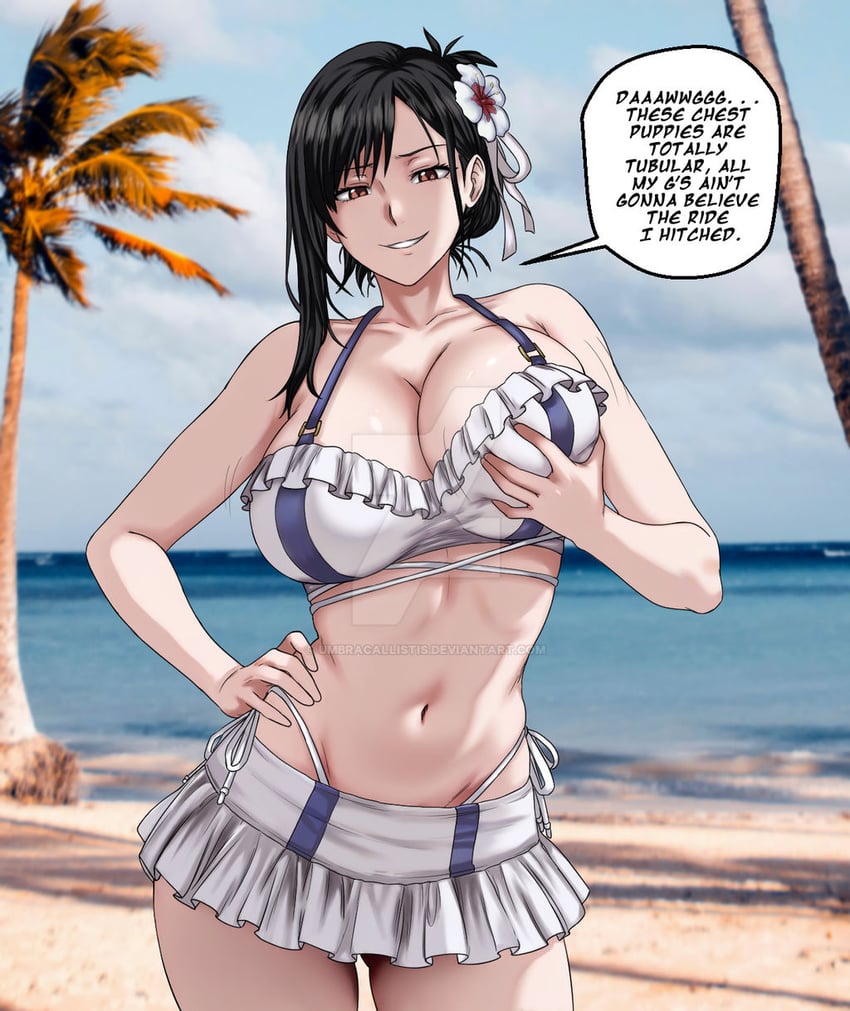 tifa lockhart (final fantasy and 4 more) drawn by umbracallistis