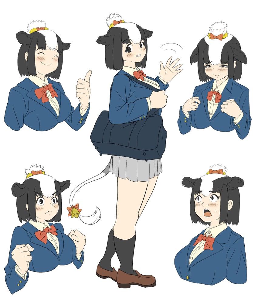 holstein friesian cattle (kemono friends and 1 more) drawn by hatch_(hatch_box)