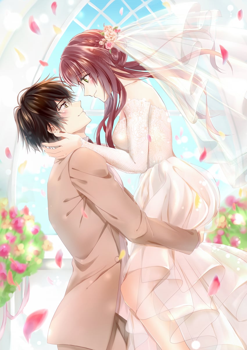 hoshino ichika and yanagi aiji (collar x malice) drawn by yuzuyu010
