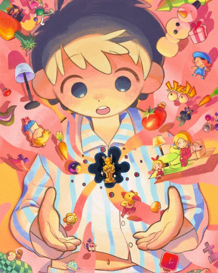 ness, porky minch, tracy, king, ness's mother, and 3 more (mother and 1 more) drawn by user_zpnu2438