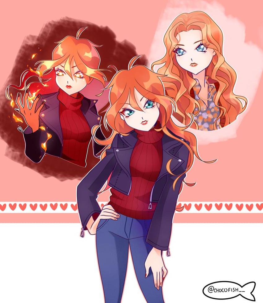 bloom (winx club and 1 more) drawn by chocofish