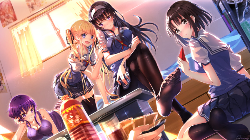 katou megumi, kasumigaoka utaha, sawamura spencer eriri, and hyoudou michiru (saenai heroine no sodatekata) drawn by swordsouls